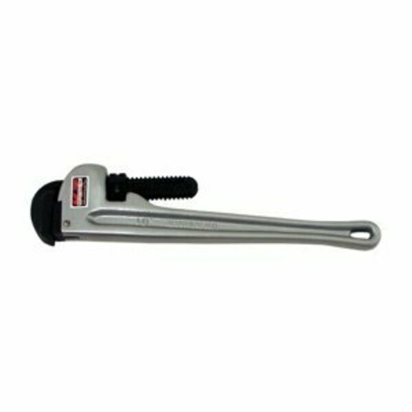 K-T Industries Pipe Wrench, 14 in L, Aluminum/Titanium 22-3314